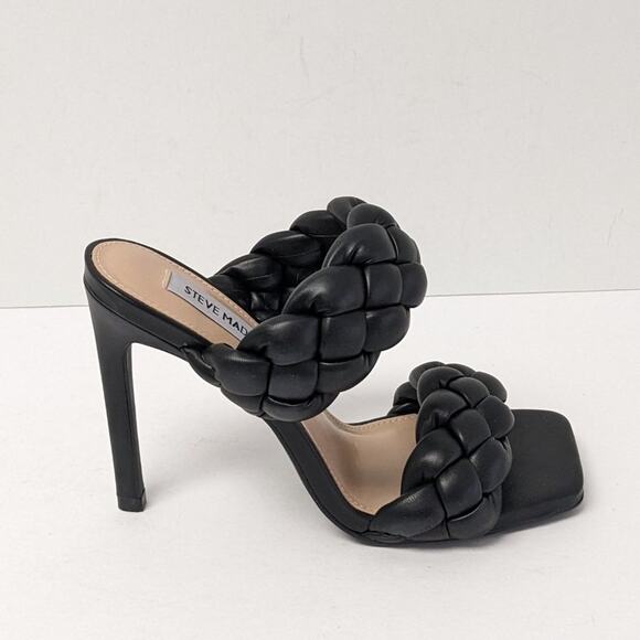 Steve Madden Kenley Heeled Sandals, Black, Women's 6.5 M - Picture 2 of 6